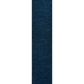 Haze Solid Low-pile Area Rug Navy
