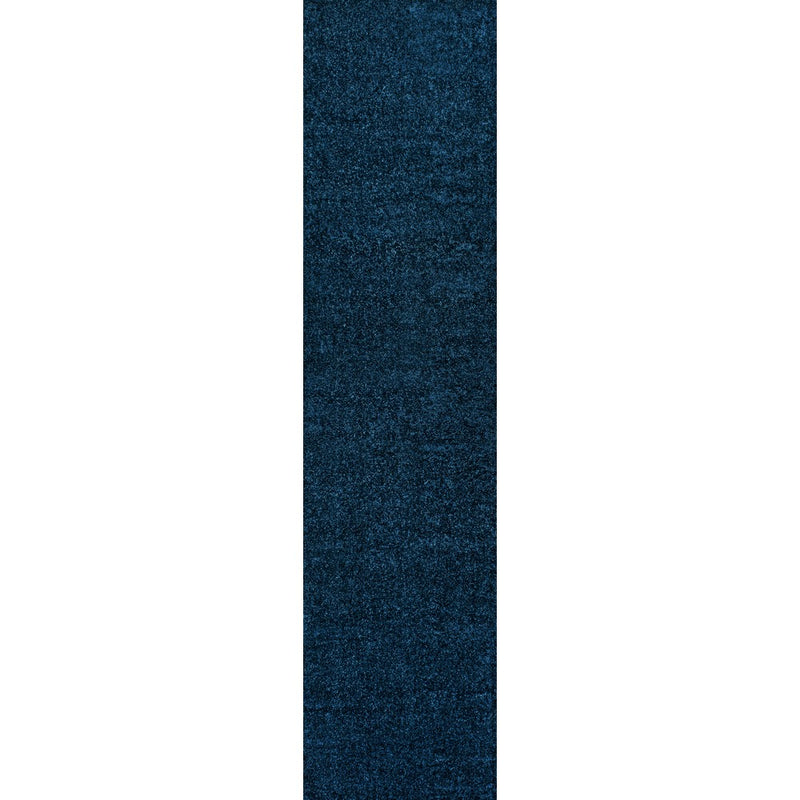 Haze Solid Low-pile Area Rug Navy