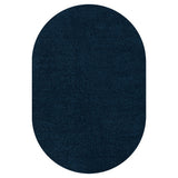 Haze Solid Low-pile Area Rug Navy