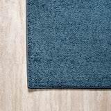 Haze Solid Low-pile Area Rug Navy