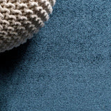 Haze Solid Low-pile Area Rug Navy