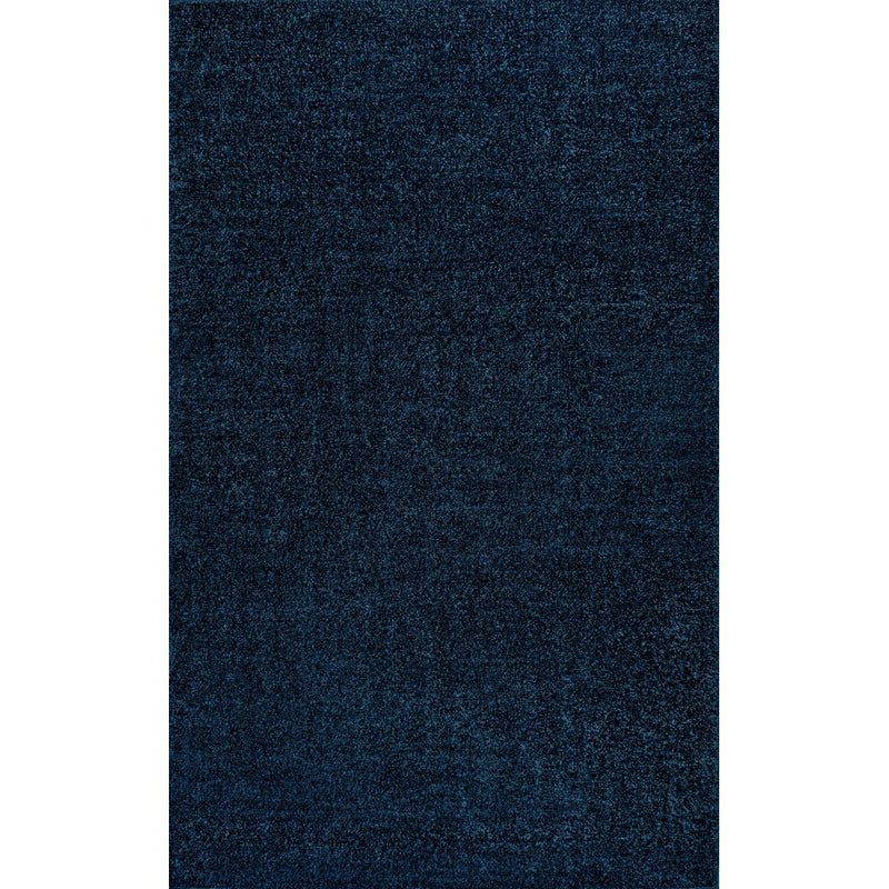 Haze Solid Low-pile Area Rug Navy