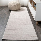 Haze Solid Low-pile Area Rug Ivory