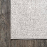 Haze Solid Low-pile Area Rug Ivory