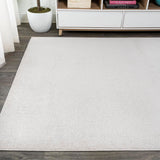 Haze Solid Low-pile Area Rug Ivory