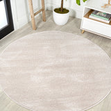 Haze Solid Low-pile Area Rug Ivory