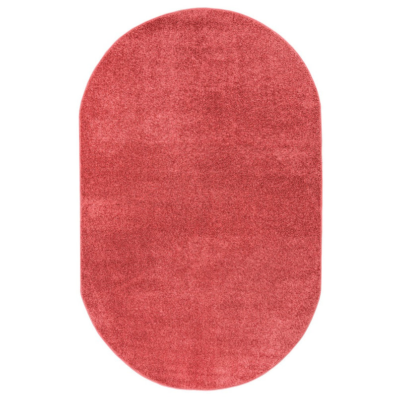 Haze Solid Low-pile Area Rug Red