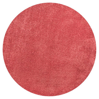 Haze Solid Low-pile Area Rug Red