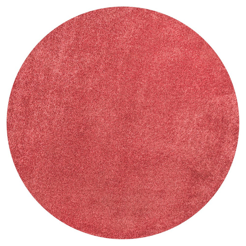 Haze Solid Low-pile Area Rug Red