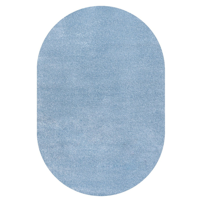 Haze Solid Low-pile Area Rug Classic Blue