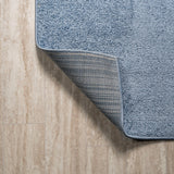 Haze Solid Low-pile Area Rug Classic Blue