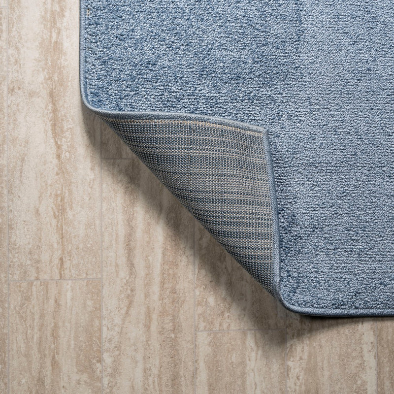 Haze Solid Low-pile Area Rug Classic Blue