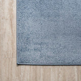 Haze Solid Low-pile Area Rug Classic Blue