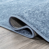 Haze Solid Low-pile Area Rug Classic Blue