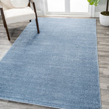 Haze Solid Low-pile Area Rug Classic Blue
