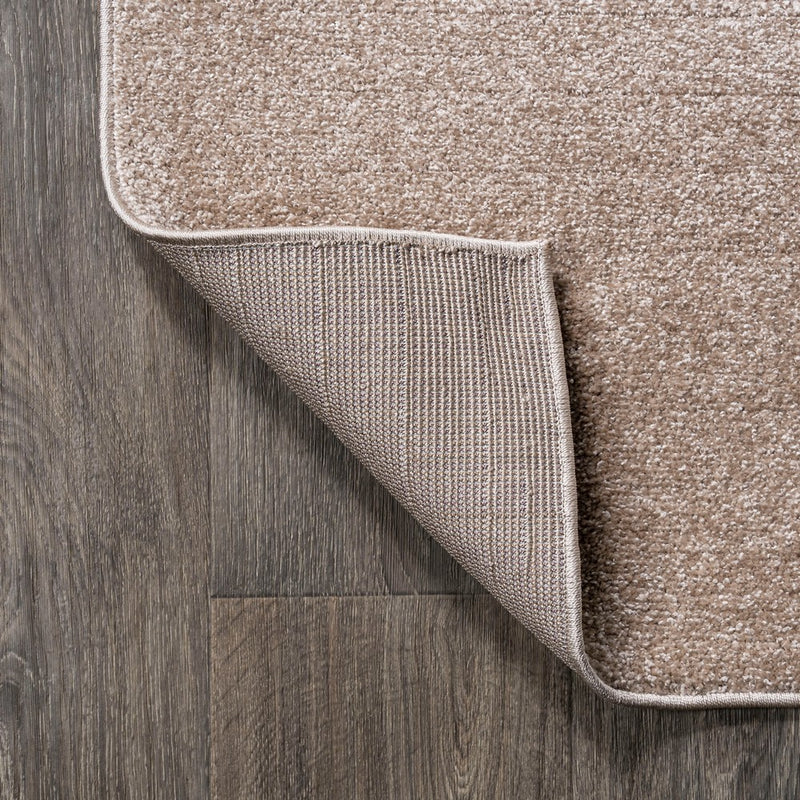 Haze Solid Low-pile Area Rug Beige