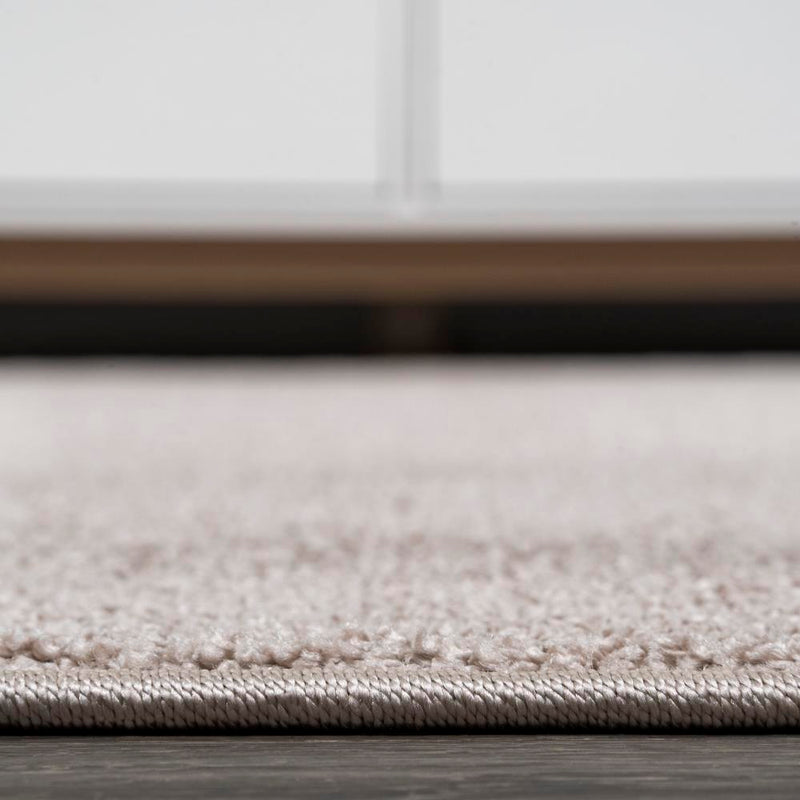 Haze Solid Low-pile Area Rug Beige