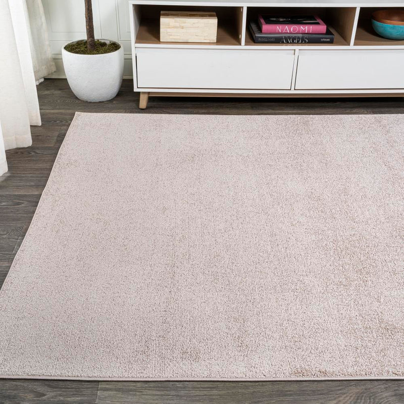 Haze Solid Low-pile Area Rug Beige