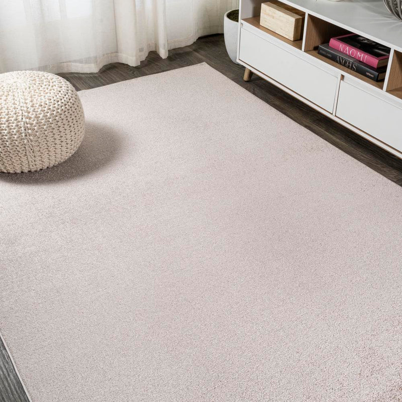 Haze Solid Low-pile Area Rug Beige