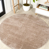 Haze Solid Low-pile Area Rug Beige