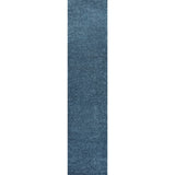 Haze Solid Low-pile Area Rug Turquoise