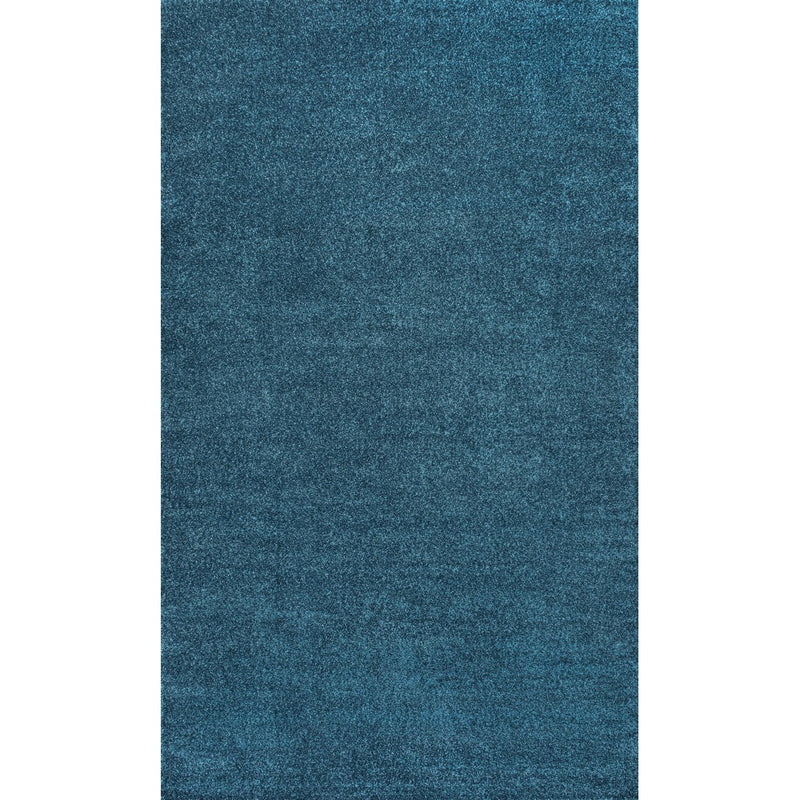 Haze Solid Low-pile Area Rug Turquoise
