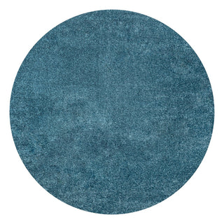 Haze Solid Low-pile Area Rug Turquoise