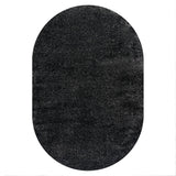 Haze Solid Low-pile Area Rug Black