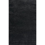 Haze Solid Low-pile Area Rug Black