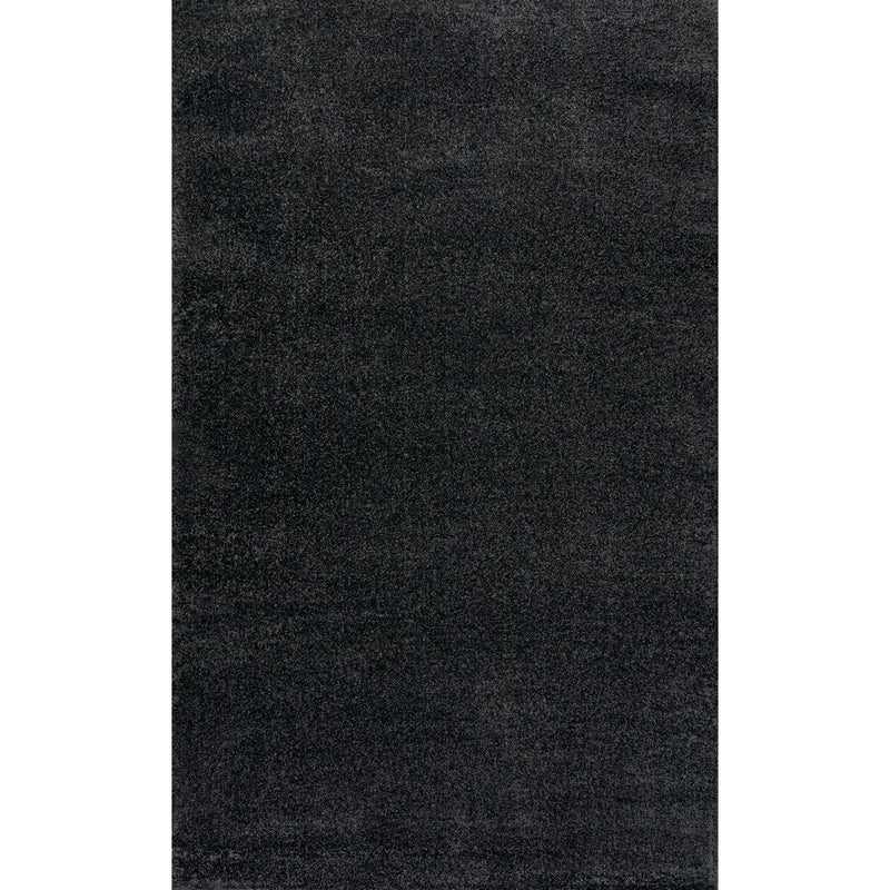 Haze Solid Low-pile Area Rug Black