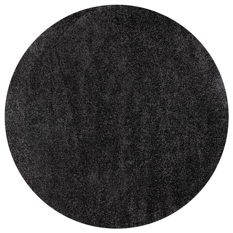 Haze Solid Low-pile Area Rug Black