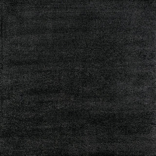 Haze Solid Low-pile Area Rug Black