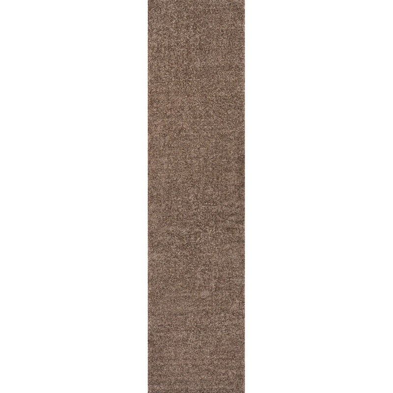 Haze Solid Low-Pile Area Rug Brown