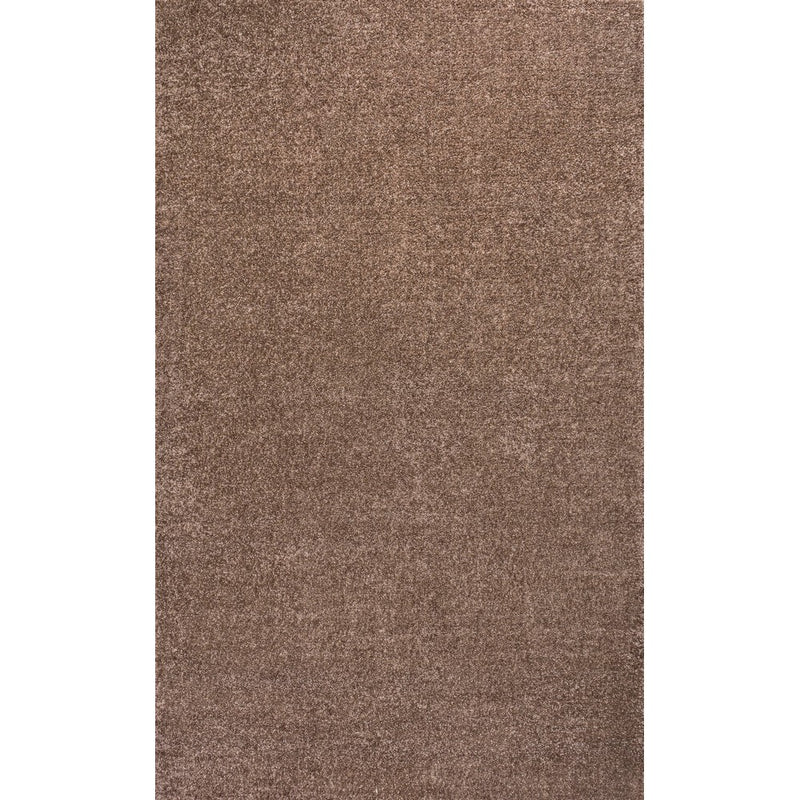 Haze Solid Low-Pile Area Rug Brown