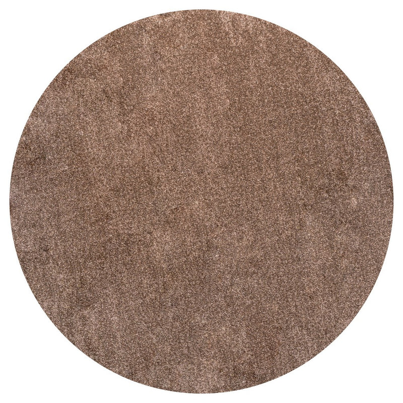 Haze Solid Low-Pile Area Rug Brown