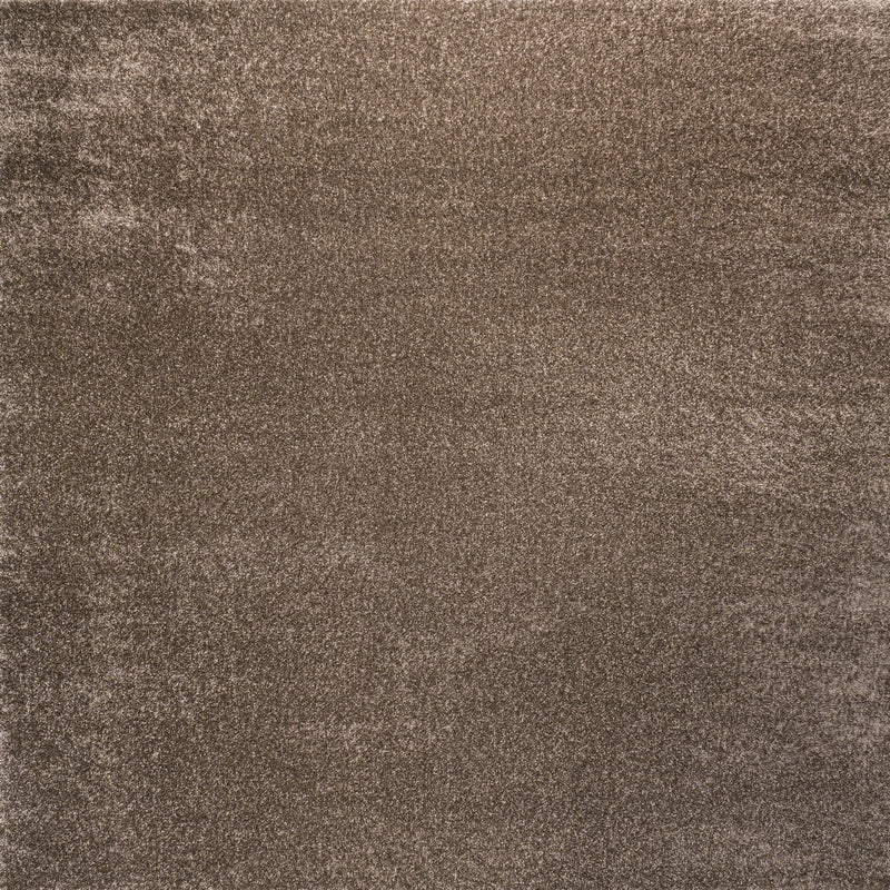 Haze Solid Low-Pile Area Rug Brown