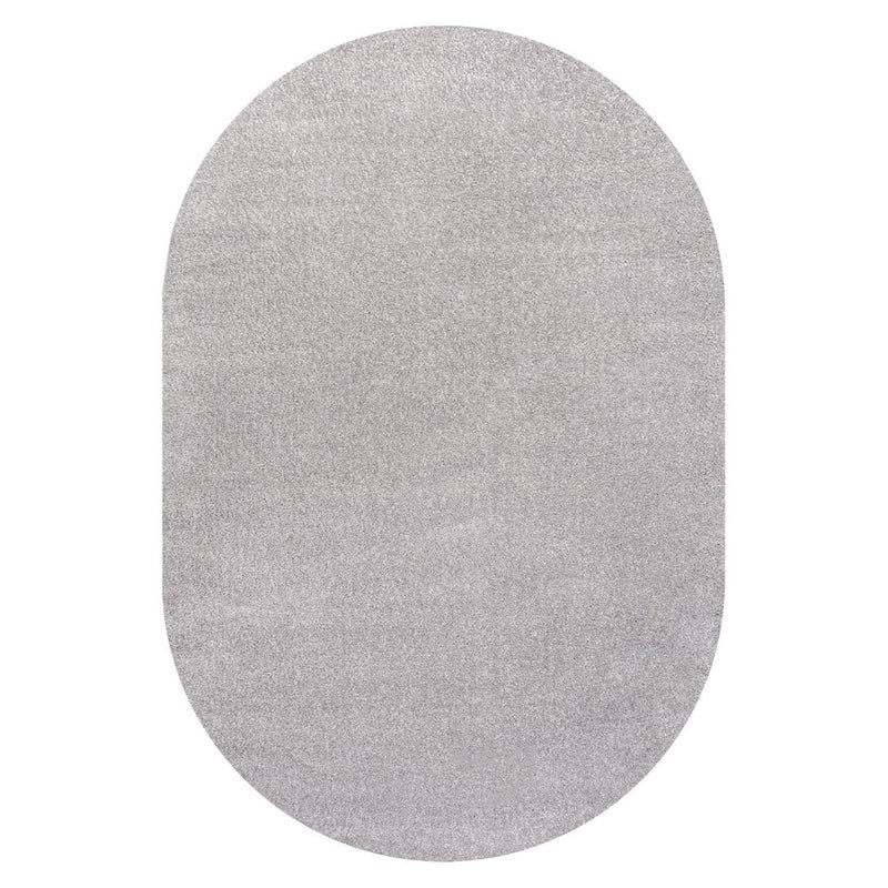 Haze Solid Low-pile Area Rug Light Gray