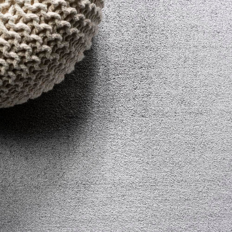Haze Solid Low-pile Area Rug Light Gray