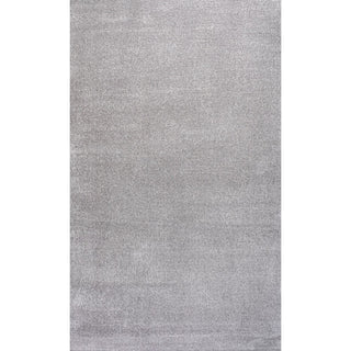 Haze Solid Low-pile Area Rug Light Gray