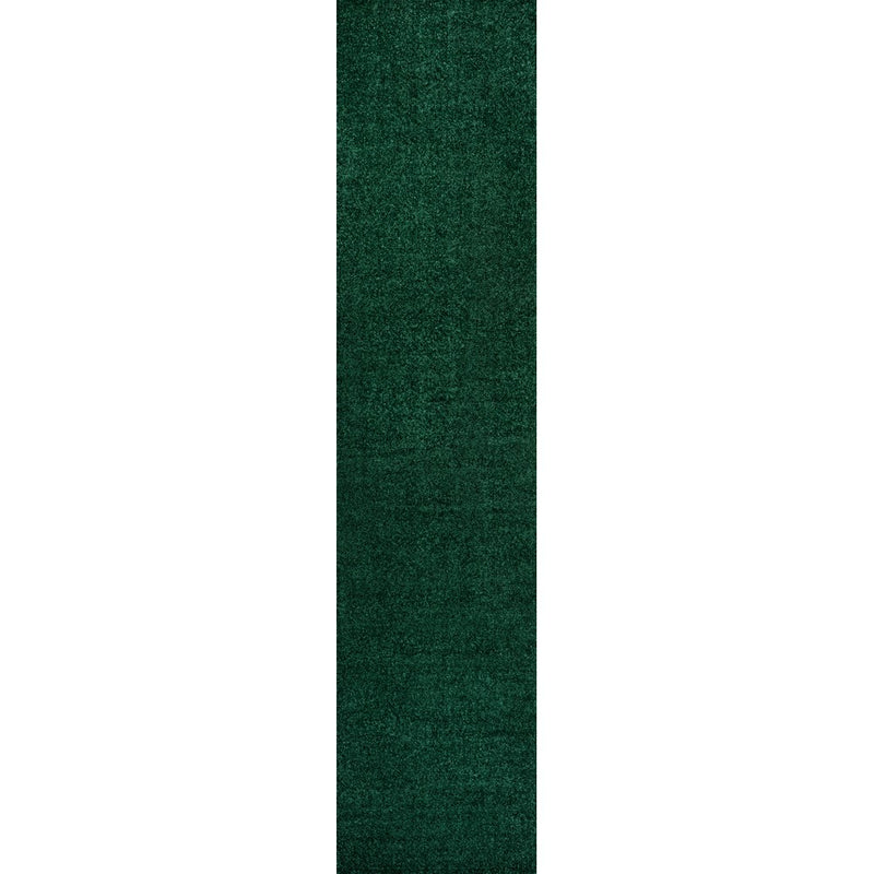 Haze Solid Low-pile Area Rug Emerald