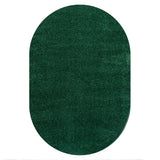 Haze Solid Low-pile Area Rug Emerald