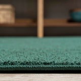 Haze Solid Low-pile Area Rug Emerald