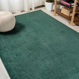 Haze Solid Low-pile Area Rug Emerald