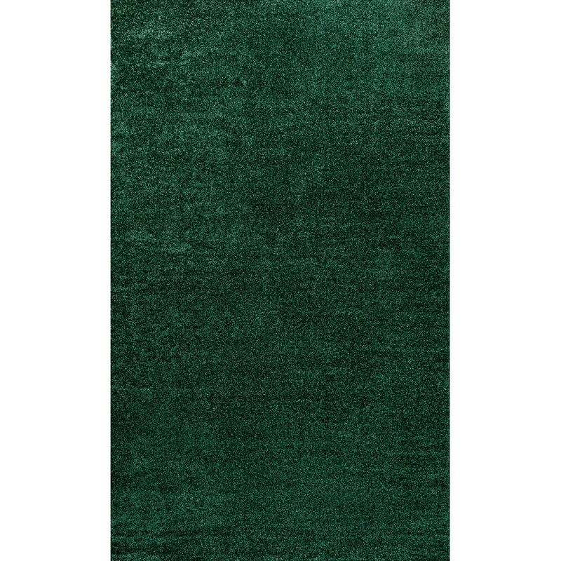 Haze Solid Low-pile Area Rug Emerald