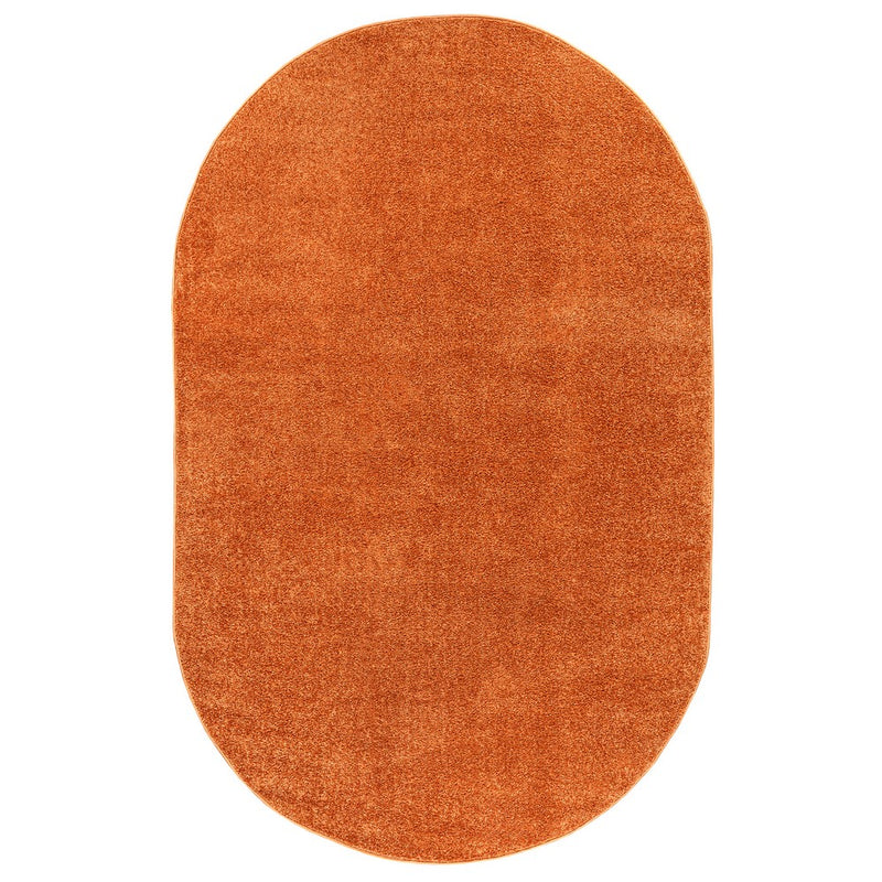 Haze Solid Low-pile Area Rug Orange