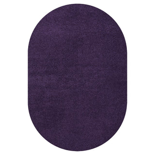 Haze Solid Low-pile Area Rug Purple