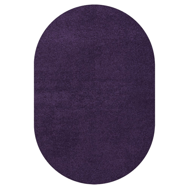 Haze Solid Low-pile Area Rug Purple