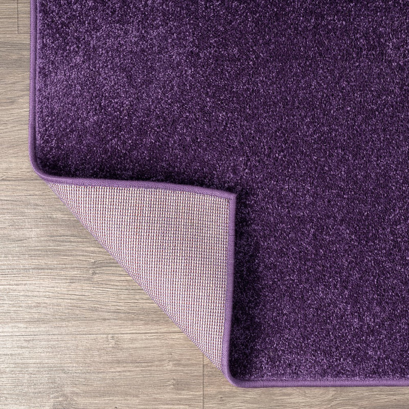 Haze Solid Low-pile Area Rug Purple