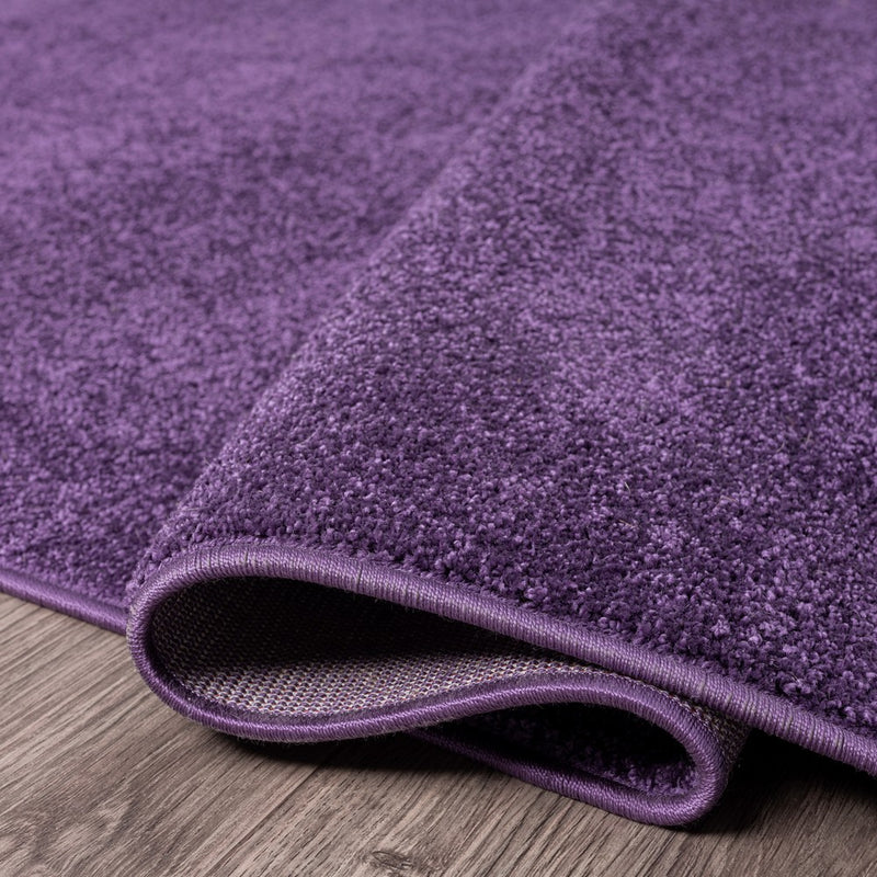 Haze Solid Low-pile Area Rug Purple