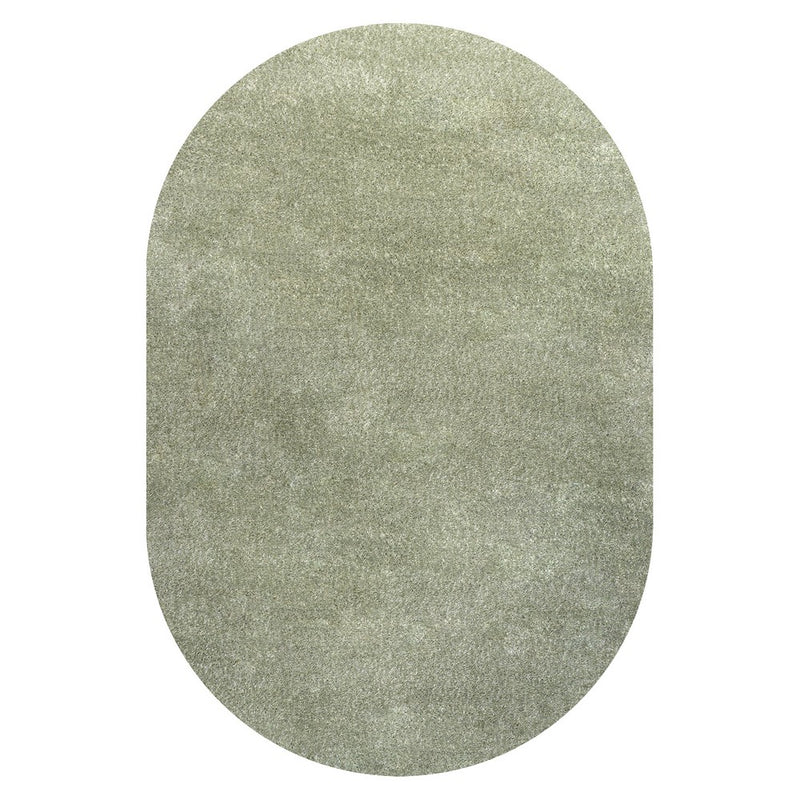 Haze Solid Low-pile Area Rug Green